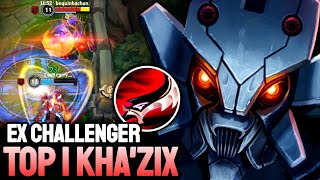 WILD RIFT KHAZIX  TOP 1 KHAZIX GAMEPLAY  EX CHALLENGER RANKED [upl. by Annoyek328]