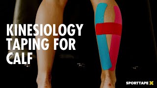 Kinesiology Taping for Calf Pain  How To Strap The Calf Using Kinesiology Tape [upl. by Hutchinson781]