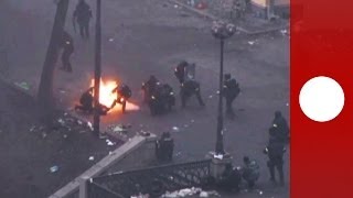 Unseen footage Snipers fire at Maidan protesters during Kiev riots [upl. by Sari]