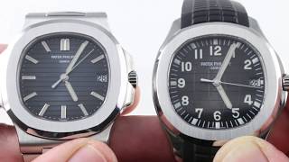 Patek Philippe Nautilus vs Patek Philippe Aquanaut 57111A010 and 5167A001 [upl. by Acsicnarf27]