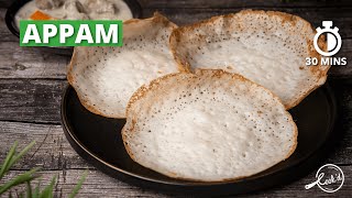 Appam Recipe  How to make Appam without Yeast  Kerala Appam  Appam Batter Recipe  Cookd [upl. by Omor396]