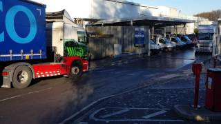 Eddie Stobart Scanias at Tesco Extra Burnley 26th November 2016 [upl. by Eatnod]