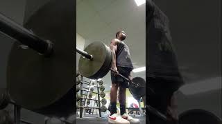 Raw Deadlift 405 lbs × 20 reps Deadstops no belt no straps bodyweight 217 lbs [upl. by Ahkos]