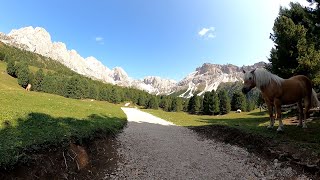 2 Hour Scenic MTB Virtual Cycling Workout Seceda Dolomites 🚵‍♀️🌞 Val Gardena Italy Ultra HD [upl. by Ynnaj909]