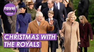 Royal Family Gather for Christmas Day Service at Sandringham [upl. by Onairot]