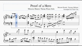 PianoSheets Proof of a Hero Monster Hunter Theme [upl. by Enid]