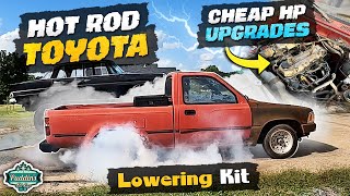 1992 Toyota Pick Up Engine Upgrades Lowering BURNOUTS more [upl. by Nosned]