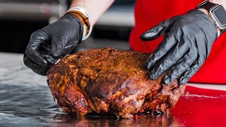 Smoked Pulled Pork Shoulder Recipe with Dark Bark [upl. by Pul]