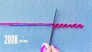 Basic Hand Embroidery Stitches  Chain Stitch [upl. by Aeli149]