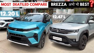 Tata Nexon Facelift vs Maruti Brezza  Nexon Creative Plus S  Brezza ZXi Plus  Hindi [upl. by Pilloff]