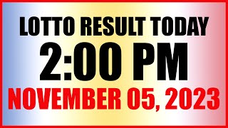 Lotto Result Today 2pm november 5 2023 Swertres Ez2 Pcso [upl. by Anelac]