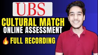 UBS culture match assessment  UBS Software Engineer Test  off campus drive for 2024 batch [upl. by Esdnyl]