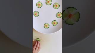 Cooking Decoration Ideas vol149  Make Four Leaf Clover using Cucumber amp Carrot platingideas [upl. by Marjana]