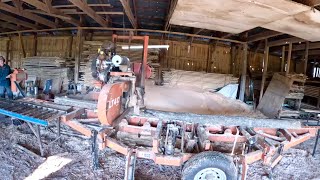 How to Saw a Pole Tongue for a Horse Drawn Implement on a Woodmizer Sawmill 682 [upl. by Deming307]