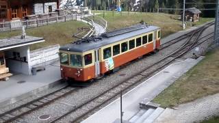 Winteregg Station LauterbrunnenMürren Railway Switzerland [upl. by Ivan]