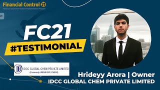 FC21 Testimonial Hrideyy Arora  Owner  IDCC Global Chem  Manufacture of chemical products Delhi [upl. by Nitnilc]