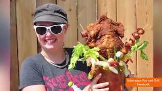 Fried Chicken Bloody Mary Served At Wisconsin Pub [upl. by Lacombe]