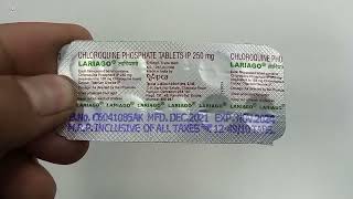 Lariago Tablets  Chloroquine Phosphate 250mg Tablets  Lariago Tablet Uses Side effect Review Hindi [upl. by Chen823]