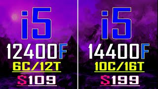 INTEL i5 12400F vs INTEL i5 14400F  PC GAMES BENCHMARK TEST [upl. by Ydarg]