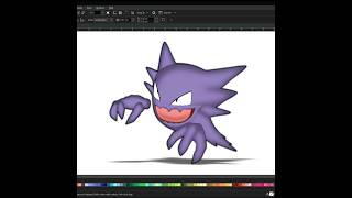 How to Draw Pokemon  Haunter  Coreldraw  Drawing shorts [upl. by Virendra671]