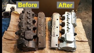 Cleaning amp Restoring Engine Parts  Valve Covers and Intake [upl. by Baptlsta]