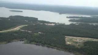 Flying and landing in OPiponNaPiwin Cree Nation South Indian Lake [upl. by Gwenette146]