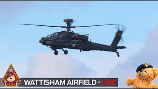 LIVE BRITISH ARMY AIR CORPS AH1 FAREWELL FLYPAST APACHE amp AH64 ACTION • WATTISHAM AIRFIELD 250324 [upl. by Noedig785]