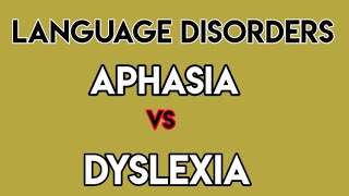 Language Disorders Aphasia and Dyslexia [upl. by Swor]