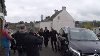 Jim Carrey Attends The Funeral For His Ex Girlfriend Cathriona White In Cappawhite Ireland [upl. by Netsirt]