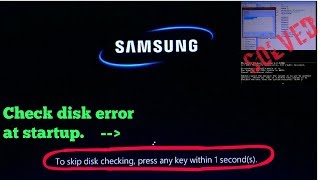 Disk check error at startup  chkdsk error [upl. by Hanselka]