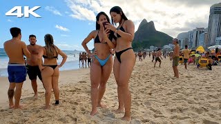 🇧🇷 Autumn afternoon at Leblon Beach 4K  Brazil Beach Walk [upl. by Jerman]