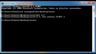 Deletando arquivos e pastas no Windows 8  Linha de comando [upl. by Shaer169]