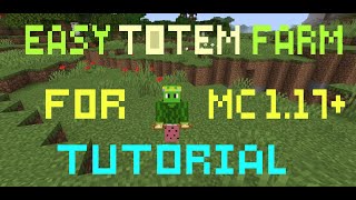 EASY TOTEM FARM for Minecraft 117 Tutorial [upl. by Tufts]