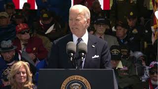 President Bidens speech in Normandy for DDay 80th anniversary  FULL [upl. by Antonius]