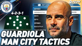 GUARDIOLAS MANCHESTER CITY 4231 TACTICS IN EA FC 24 [upl. by Zaraf]