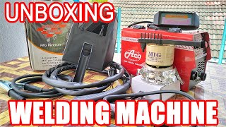 Unboxing MACHINE WELDING MIGMMA BRAND ACO 2 in 1 GASLESS DIY [upl. by Aniroc603]