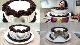 TORTA PANQUEQUE MOKA CHOCOLATE PASO A PASO Silvana Cocina ❤ [upl. by Eetse]