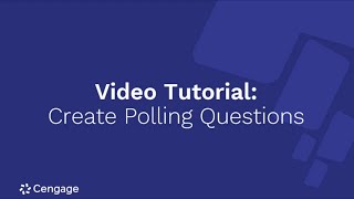 Creating Polling Questions  WebAssign [upl. by Orit]