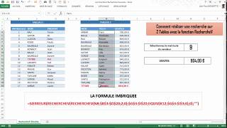 Excel  Comment réaliser des recherches sur 2 Tables [upl. by Trawets470]