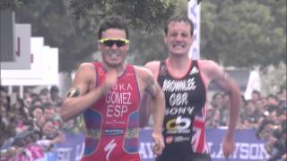 2015 ITU World Triathlon Series Yokohama  Elite Mens Highlights [upl. by Madlin]