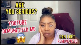 YOUTUBE DEMONETIZED MY CHANNEL amp OTHERS IF YOU ARE DOING THIS…I am Over 50 Doing YouTube [upl. by Capello]