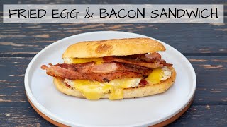 How To Make The Ultimate Fried Egg Bacon And Cheese Sandwich [upl. by Kerstin]