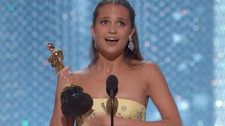 Alicia Vikander winning Best Supporting Actress [upl. by Justinn]