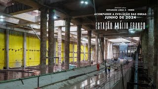 Evolução das obras de construção da Estação Anália Franco quinta parte [upl. by Anelet]