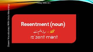 Resentment meaning in Urdu  Dawn Newspaper Vocabulary Word With Urdu Meaning [upl. by Aundrea]