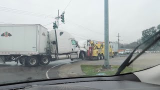 Interstate Shutdown Due To Winter 2021 Storm  Freezing Rain amp Icy Roads Thru Texas and Louisiana [upl. by Hatty]