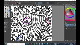 Disegnando 08 zentangle a colori con Krita e tavoletta grafica [upl. by Meyer]