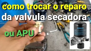 como montar a válvula secadora ou apu completa valvulasdefreios motorsemforças cuicaofreio [upl. by Haelhsa]