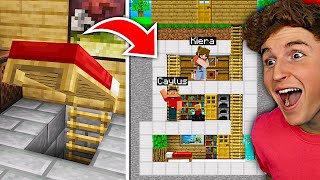 If You FIND The SECRET BASE In Minecraft You WIN MONEY [upl. by Nonnah]