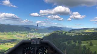 Hangflug bei Nordwind im Jura  Naturkräfte pur im Segelflugzeug [upl. by Prentiss]